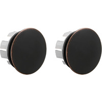 Homevacious Sink Basin Trim Overflow Cover Oil Rubbed Bronze Brass Insert In Hole Round Caps Pack 0F 2
