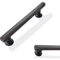 Zauyx 2 Pack Oil Rubbed Bronze 3.75 Inch Hole Center Cabinet Pulls Kitchen Cabinet Handles Solid Square Pulls For Kitchen Cabinet Door Handles Arch Dresser Handles For Cabinets And Drawers