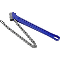 Karryton 14"" Chain Pipe Wrench 2"" - 5"" Pipe Diameters, 18.5"" Chain Length Max Breaking Load 5500Lbs, Heavy Duty Plumbing Tool For Pipe Installation, Oil Fields Operations And Maintenance