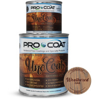 Unocoat Hardwax Uroil With Activator - Made In Usa, Advanced Wood Grain Treatment For Indoor Applications, Urethane-Modified Hard Wax Oil, For Any Wood Species-1 Pint (16Oz / 473Ml) - Weathered Oak