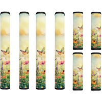 Maiyoinou 8 Pieces Refrigerator Door Handle Covers Washable Anti-Skid Protector For Fridge Dishwasher Oven Keep Off Fingerprints Liquid Oil Stain Food Spot For Home Decor, Butterfly Floral Green