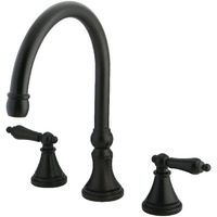Kingston Brass Ks2345Al Roman Tub Faucet, 8-Inch Adjustable Center, Oil Rubbed Bronze