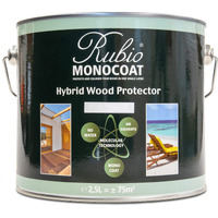Rubio Monocoat Hybrid Wood Protector 750 Ft - White | Exterior Wood Oil Finish, Color & Uv Protection For Outdoor Wooden Surfaces & Furniture | 2.5 L