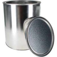 Master Elite 1 Gallon Unlined Empty Metal Paint Can Bucket With Lid - Triple Tight Lid Seal, 128 Fl. Oz. Steel Coating Storage Container Tin - Store Leftover Oil-Based Paint, Automotive, Adhesive, Art