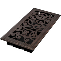 Imperial Rg3365 Wonderland Decorative Floor Register, 4 X 10-Inch, Oil Rubbed Bronze