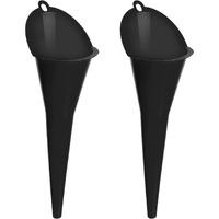 2 Pcs Oil Funnel, Long Neck Funnel Multi-Purpose Spill Saver Plastic Funnels For Filling Automotive Oils Lubricants Engine Oils Water Diesel Fuel Kerosene And Other Liquids(Black)