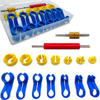 Duscoke 16Pcs Car Ac Fuel Line Disconnect Tool Set, Master Quick Disconnect Tool Kit Includes 1/4 5/16 3/8 1/2 5/8 3/4 7/8 Inch, Valve Core Remover With Storage Box For Transmission Oil Cooler Line
