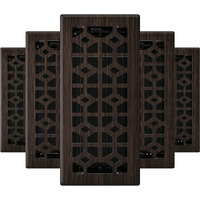 Imperial Rg3398 Templar Decorative Floor Register, 4X10 Inch, Oil Rubbed Bronze, 5 Count