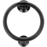 Renovators Supply Manufacturing Door Knockers For Front Door 5 In. Dark Oil Rubbed Finish Solid Brass Door Knocker With Mounting Hardware