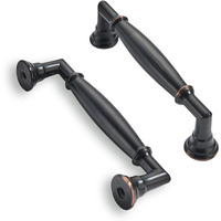 Zauyx 10 Pack 4 Inch Hole Center Oil Rubbed Bronze Cabinet Pulls Solid Heavy Duty Cabinet Pull Cabinet Handles Kitchen Cabinet Hardware Vanity Handles Bathroom Cabinet Pulls