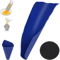Forccord Flexible Oil Funnel&Oil Drain Splash Pad, Reusable General Oil Change Draining Tool, Flexible Oil Draining Tools For Oil Change, Changing Oil Transmission Drain Pan For Replace Accessories