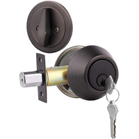 Gobrico 5 Keyed Alike Oil Rubbed Bronze Entrance Single Cylinder Deadbolts With Same Key