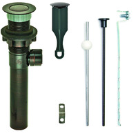 Pf Waterworks Pf0733-Orb-Orb-No, Matching Plated Abs Body Bathroom Sink/Lavatory Pop-Up Drain With Ball Lift Rod | Without Overflow | Cupc Listed, Oil Rubbed Bronze