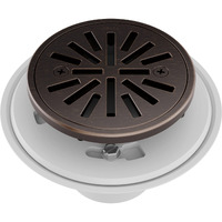 Delta Faucet 4 Inch Tile-In Round Shower Floor Drain Oil Rubbed Bronze, Shower Drain Kit, Round Shower Drain, Chrome Shower Drain, Shower Floor Drain, Venetian Bronze Dt061411-Rb