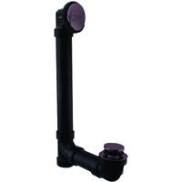 Westbrass D4931-4-12 1-1/2"" X 12"" Bath Waste & Overflow Assembly With Tip-Toe Drain Plug And 2-Hole Faceplate-Sch. 40 Abs Pipe, 4-Pack, Oil Rubbed Bronze, 4 Count