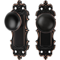 Ceymio Dummy Door Knobs Interior 2 Pack Oil Rubbed Bronze Door Knob Antique Door Handle Vintage Door Pulls For Pantry Door Hallway