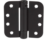 Ilyapa Self Closing Door Hinges, 2 Pack, Dark Oil Rubbed Bronze Mortise Door Hinges 4X4 With 5/8 Radius, Interior Spring Hinges For Doors With 5/8"" Radius Corners, Spring Hinges Self Closing 4 Inch