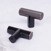 Xlroaafs 10 Pack Oil Rubbed Bronze Kitchen Cabinet Knobs,T Bar 1.65"" Zinc Alloy Antique Bronze Knobs For Cabinets And Dresser Drawers,Bronze Drawer Pulls