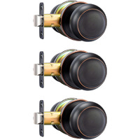 Goldenwarm 3 Pack Oil Rubbed Bronze Passage Door Knobs Interior Door Lock For Hallway And Closet No Locking Keyless Closet Door Knobs