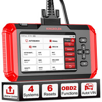 Kingbolen S500 Obd2 Scanner, Abs Srs Engine At Diagnostic Tool, Automotriz Code Reader With 6 Resets,Oil Sas, Brake,Throttle,Fca Autoauth Automotive Scan Tool,Autovin All Cars Lifetime F-Ree Update