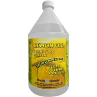 Quality Chemical Lemon Oil Furniture Polish - Finest Blend Of Lemon Oils, Waxes & Moisturizers & Uv Protection - Wood Cleaner And Polish For Wood Furniture, Cabinets & More - 128 Oz (Pack Of 1)
