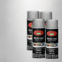 Color Care Spray Paint - 4 Pack Of 12 Oz. Cans, Oil Enamel, Rust Resistant, Quick Drying, No Drip Formula For Wood, Metal, Plastic, Masonry, Indoor & Outdoor Use (Aluminum)