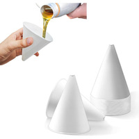 Dxnq 30Pcs Disposable Engine Oil Funnels, Paper Cone Funnel Motor Oil Funnel Dispensers For Oil Change, Automotive Use No Spill Disposable Paper Funnels For Water Coolant Gas