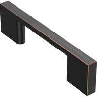 Alzassbg 10 Pack Oil Rubbed Bronze Cabinet Pulls, 3 Inch(76Mm) Hole Centers Rectangle Cabinet Handles Kitchen Pulls For Cabinets Al3051Orb