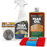 Star Brite 2 Step Teak Care 32 Oz Kit - Preserve The Natural Beauty Of Your Teak With Our Premium Oil And Cleaner Combo. Ideal For All Fine Woods, Ensuring Deep Protection And Vibrant Color.
