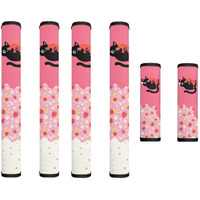 Garucesta 6 Pcs Refrigerator Microwave Door Handle Covers Electrical Appliances Handle Protector Keep Clean And Protected From Oil Stains, Fingerprints, Liquids, Black Cat Strawberry Flower Sprinkles