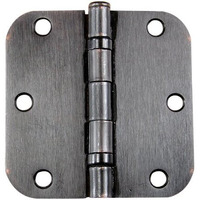 Hinge Outlet 3.5 Inch With 5/8 Inch Radius Ball Bearing Door Hinges, Heavy-Duty Steel, Removable Pin (Oil Rubbed Bronze, 2 Pack)