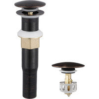 Kes Bathroom Sink Drain With Strainer Basket Hair Catcher Anti Clog Pop Up Drain Stopper Vanity Vessel Sink Without Overflow, Oil Rubbed Bronze S2013D-Orb