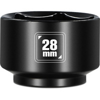 Blackrobot 28Mm Low Profile Oil Filter Socket, 3/8"" Drive 6-Point Oil Filter Cap Remover And Installer Tool, Chrome Vanadium Steel