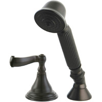 Kingston Brass Ksk5365Fltr Deck Mount Hand Shower With Diverter For Roman Tub Faucet, Oil Rubbed Bronze