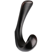 Metaliby 1 Pack Towel Hooks For Bathrooms Wall Mounted, Oil Rubbed Bronze Bathroom Hooks For Towels, Robe & Towel Hook For Wall, Modern Bath Towel Hook