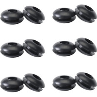 Fielect 500Pcs Rubber Grommet 4Mm Inner Dia Oil Resistant Armature Rubber Grommets For Wiring Cable Black