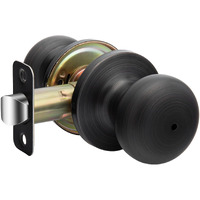 Goldenwarm Brushed Bronze Door Knobs Interior, Oil Rubbed Bronze Bedroom Door Knobs, Interior Door Knob Bronze 1 Pack