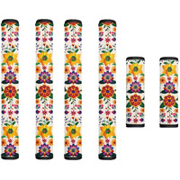 Garucesta 6 Pieces Refrigerator Microwave Door Handle Covers Electric Appliances Handle Cover Protector Keep Clean And Protected From Oil Stains, Fingerprints, Liquids, Flower