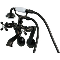Kingston Brass Ks269Orb Vintage Wall Mount Clawfoot Tub Filler With Hand Shower, Oil Rubbed Bronze , Oil-Rubbed Bronze 9.13 X 7.5 X 6