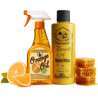 Howard Orange Oil Wood Cleaner Plus Touch Of Beeswax Preserver And Conditioner | Feed Into Hardwood, Restore And Protect Cabinets