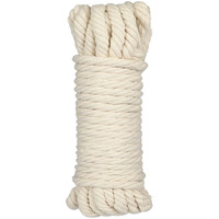 Jijacraft 3/8Inch Cotton Rope - 10Mm X 32Ft White Macrame Cord, 4Ply Clothesline Ropes For Diy Crafts, Outdoor, Nautical, Toys