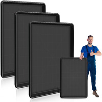 3 Pcs Extra Large Oil Drip Pan 35.4 X 24 X1.5 Inches Under Car Plastic Auto Oil Drip Tray Car Oil Catch Pan Replacement Tray For Garage Floor