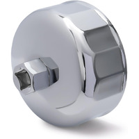 Elechoi 86.4Mm 16Flutes Oil Filter Cap Wrench Removal Tool Socket For Bmw Engines/For Volvo With 86Mm Filter Housing Caps, Silver Heavy-Duty Alloy Steel