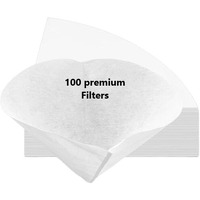 (100 Filters Only) Deep Fryer Oil Cone Filter For Commercial 10"" Deep Fryer Oil Filters Stand, Non-Woven Premium Cooking Oil Filters Cones (100 Cone Filters Only)