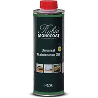Rubio Monocoat Universal Maintenance Oil, 1,000 Ft - Black | Satin Sheen Enhancement & Protection For Indoor Wood Floor & Wooden Furniture Surfaces Treated With Oil Plus 2C | 0.5 Liter