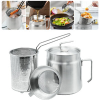 68Oz Stainless Steel Oil Filter Pot With Deep Fryer Basket - Kitchen Large Capacity Versatile Oil Strainer Vessel And Bacon Grease Saver For Cooking Grease