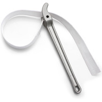 Lasnten 16 Inch Handle Nylon Strap Wrench Adjustable Oil Filter Anti Sliding Strap Pipe Wrench, Double Layered Thickened Nylon Bag