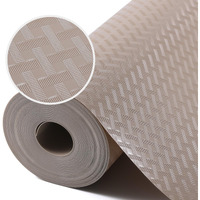 Beige Shelf Liners For Kitchen Cabinets Refrigerator Liners Waterproof & Oil-Proof Kitchen Cupboard Liner Drawer Mats Eva Material Non Adhesive Washable Fridge Liner For Shelves 35.4 X 236.2 Inches