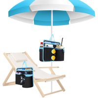 Ekrison Beach Chair Cup Holder Camping Beach Chair Side Organizer Armrest Storage Bag Side Pocket Bag Folding Chair Cup Organizer Hanging Chair Attachment For Phone, Book, Bottle, Sunglasses