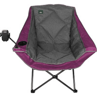 Northroad Oversized Foldable Camping Chair With Cell Phone Holder,Outdoor Padded Lawn Chair W/Cup Holder,Carry Bag For Beach, Hiking, And Picnics,Heavy-Duty 300-Lbs Capacity, Purple